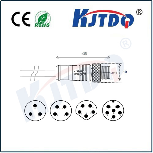 M8連接器 A型-澆鑄電纜系列 直頭